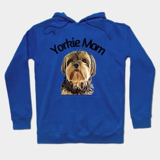 Yorkie Mom Cute Yorkie Cartoon Art Hoodie